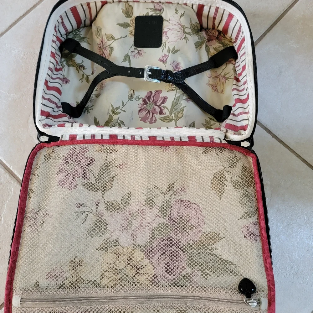 Brighton Red and Black Laptop Bag with Heart Accent